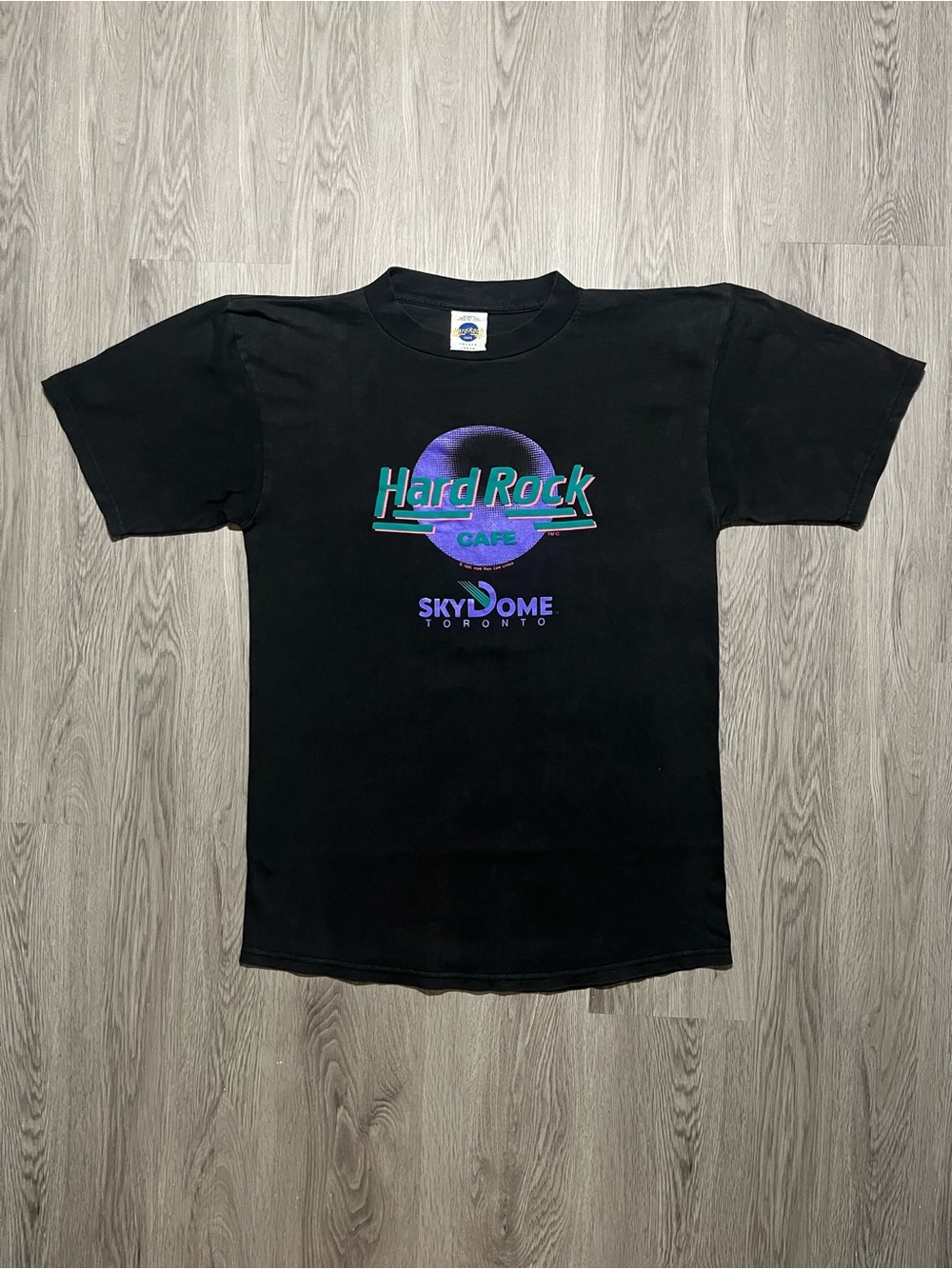Vintage 80s Hard Rock café Sky Dome Toronto 1989 made in USA T-shirt large ￼￼